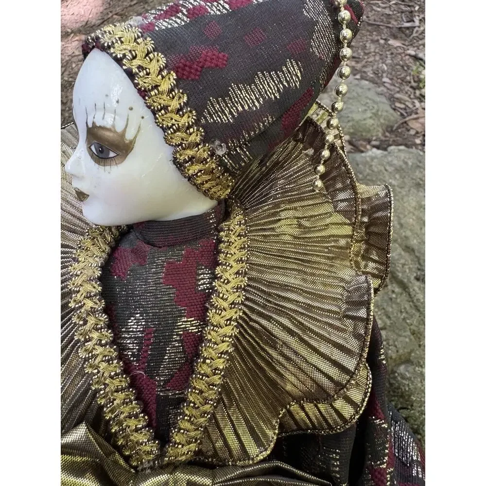 Vintage porcelain Harlequin / Jester doll